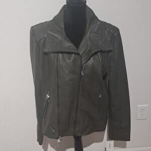 NWT BERNARDO authentic leather olive jacket, XXL, $425.00